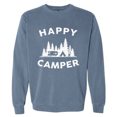 Happy Camper Camping Garment-Dyed Sweatshirt