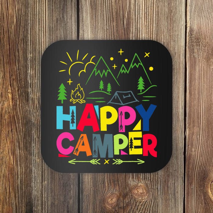 Happy Camper Camping Funny Coaster