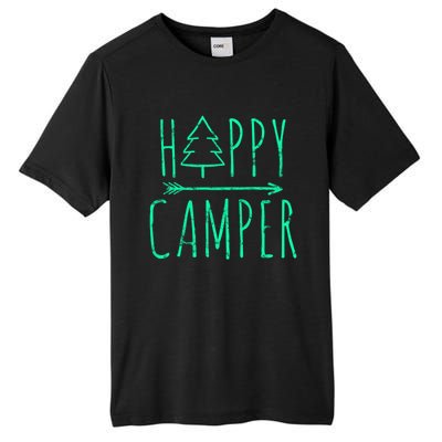 Happy Camper Camping Gift Tall Fusion ChromaSoft Performance T-Shirt