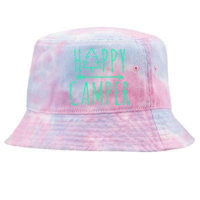 Happy Camper Camping Gift Tie-Dyed Bucket Hat