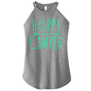 Happy Camper Camping Gift Women's Perfect Tri Rocker Tank