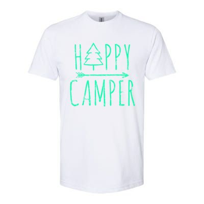 Happy Camper Camping Gift Softstyle CVC T-Shirt