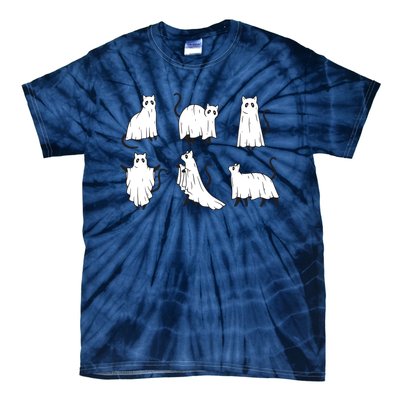 Halloween Cute Cat Boo Halloween Cat Ghost Tie-Dye T-Shirt