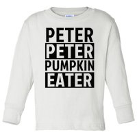 Halloween Couples Costumes For Adults Peter Pumpkin Eater Toddler Long Sleeve Shirt