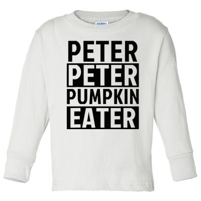 Halloween Couples Costumes For Adults Peter Pumpkin Eater Toddler Long Sleeve Shirt