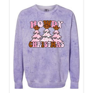 Howdy Christmas Cute Holiday Colorblast Crewneck Sweatshirt