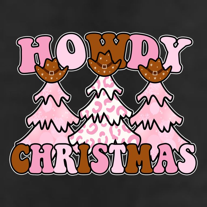 Howdy Christmas Cute Holiday 7 Panel Mesh Trucker Snapback Hat