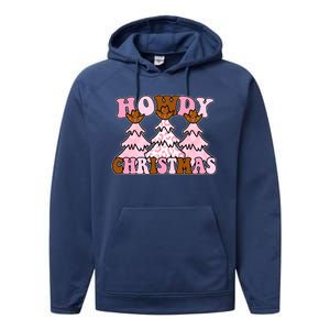 Howdy Christmas Cute Holiday Performance Fleece Hoodie