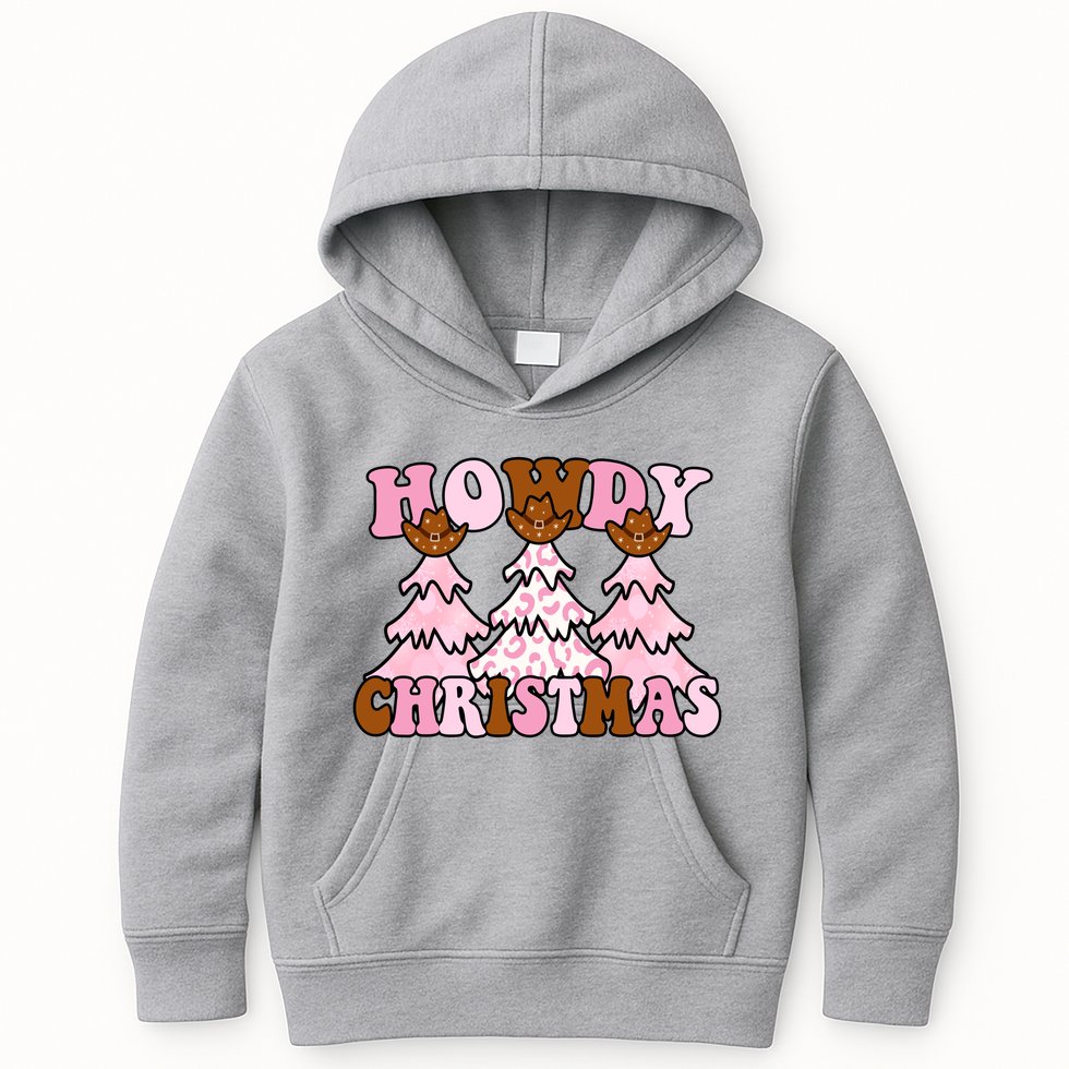 Howdy Christmas Cute Holiday Kids Hoodie