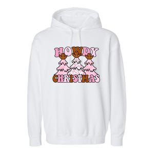 Howdy Christmas Cute Holiday Garment-Dyed Fleece Hoodie