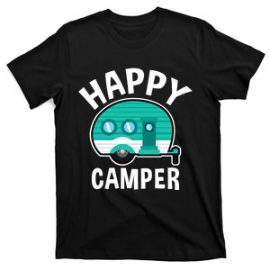 Happy Camper Camping Car Caravan Funny Vacation T-Shirt