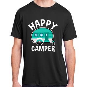 Happy Camper Camping Car Caravan Funny Vacation Adult ChromaSoft Performance T-Shirt