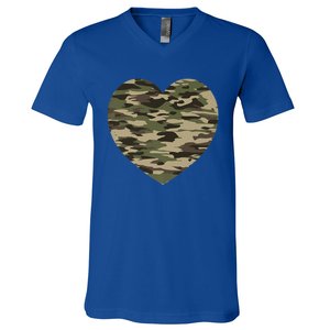 Heart Camoflauge Clothing Camo Military Tactical Gift V-Neck T-Shirt