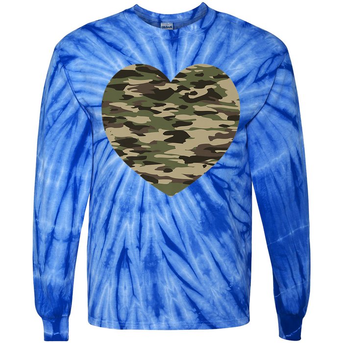 Heart Camoflauge Clothing Camo Military Tactical Gift Tie-Dye Long Sleeve Shirt