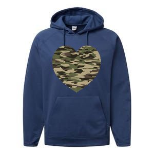 Heart Camoflauge Clothing Camo Military Tactical Gift Performance Fleece Hoodie