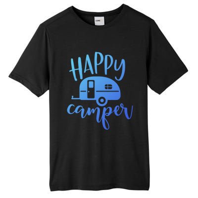 Happy Camper Camping Trailer Funny Camp Design Him And Her Cute Gift Tall Fusion ChromaSoft Performance T-Shirt