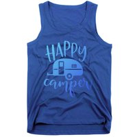 Happy Camper Camping Trailer Funny Camp Design Him And Her Cute Gift Tank Top