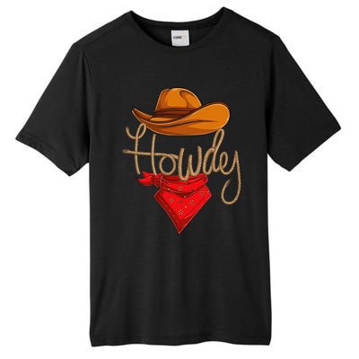 Howdy Cowboy Cowgirl Western Country Rodeo Howdy Tall Fusion ChromaSoft Performance T-Shirt