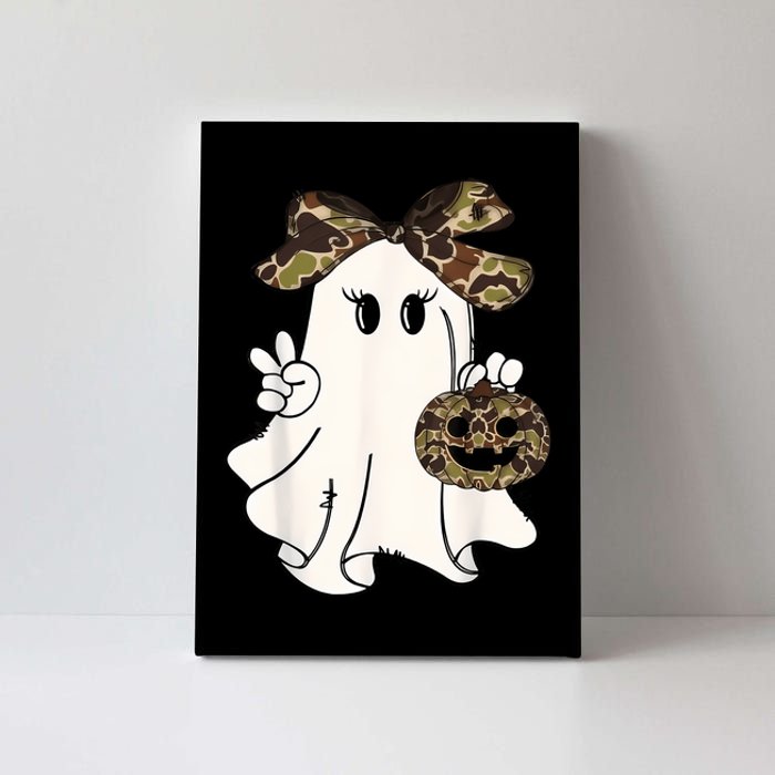 Halloween Camouflage Camo Ghost Hello Hunting Season Canvas