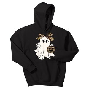 Halloween Camouflage Camo Ghost Hello Hunting Season Kids Hoodie