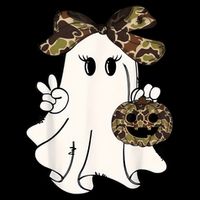 Halloween Camouflage Camo Ghost Hello Hunting Season Short Acrylic Beanie