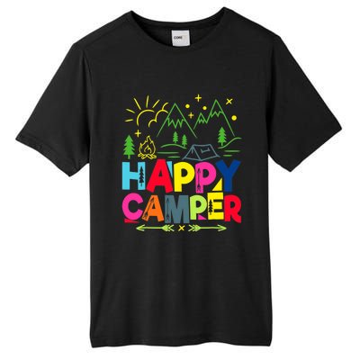 Happy Camper Camping Funny Gift Tall Fusion ChromaSoft Performance T-Shirt