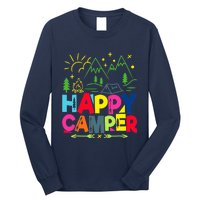 Happy Camper Camping Funny Gift Long Sleeve Shirt