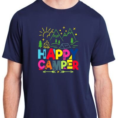 Happy Camper Camping Funny Gift Adult ChromaSoft Performance T-Shirt