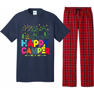 Happy Camper Camping Funny Gift Pajama Set