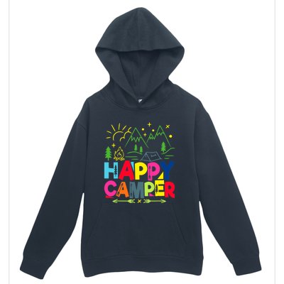 Happy Camper Camping Funny Gift Urban Pullover Hoodie