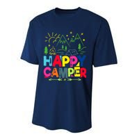 Happy Camper Camping Funny Gift Performance Sprint T-Shirt