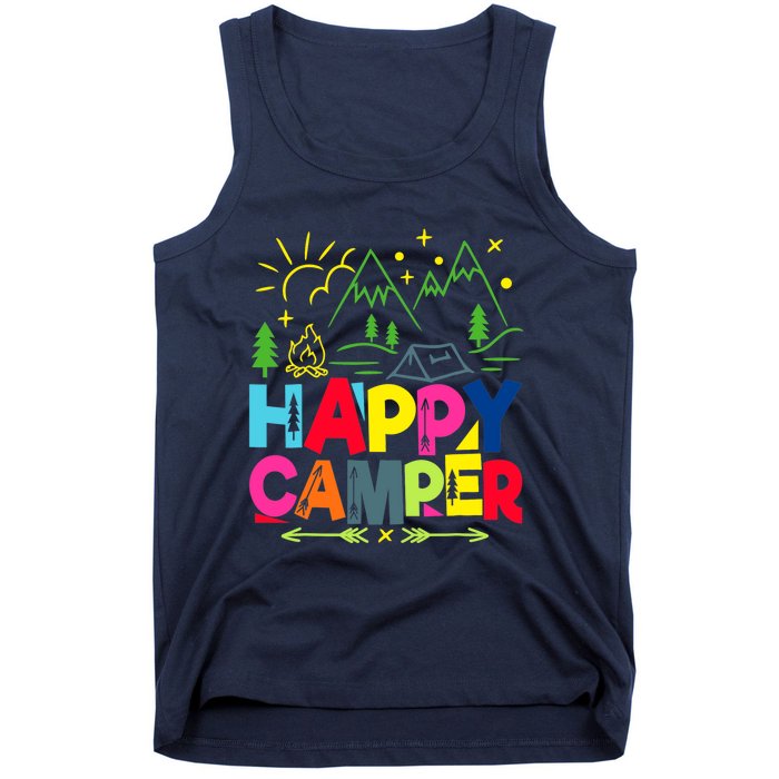 Happy Camper Camping Funny Gift Tank Top