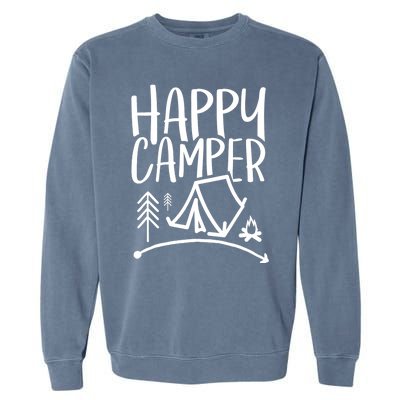 Happy Camper Camping Vacation For, Wo, And Garment-Dyed Sweatshirt