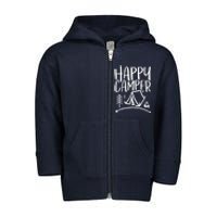 Happy Camper Camping Vacation For, Wo, And Toddler Zip Fleece Hoodie