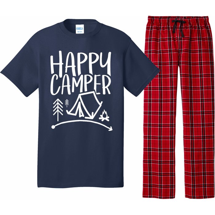 Happy Camper Camping Vacation For, Wo, And Pajama Set