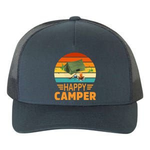 Happy Camper Camp Camper Camping Campfire Graphic Gift Yupoong Adult 5-Panel Trucker Hat