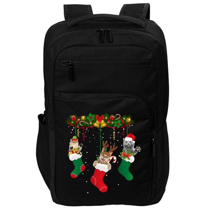 Hanging Cats Christmas Stockings Impact Tech Backpack