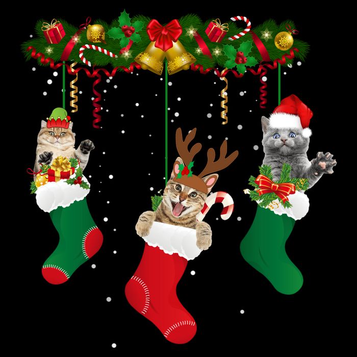 Hanging Cats Christmas Stockings Impact Tech Backpack