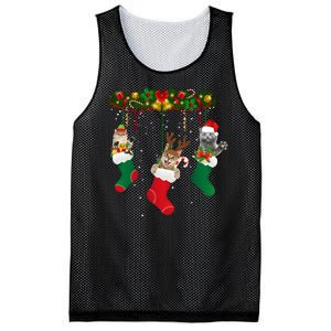 Hanging Cats Christmas Stockings Mesh Reversible Basketball Jersey Tank