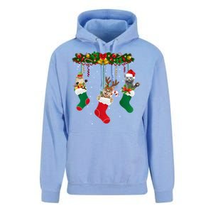 Hanging Cats Christmas Stockings Unisex Surf Hoodie