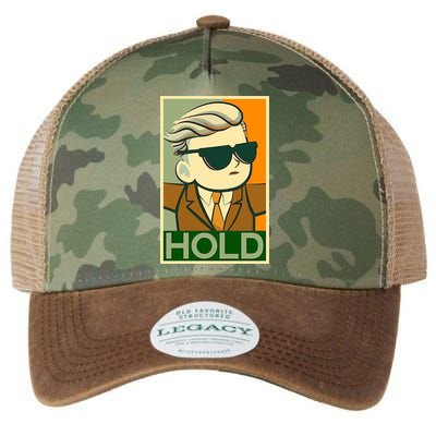 Hold Crypto Currency Cartoon Legacy Tie Dye Trucker Hat