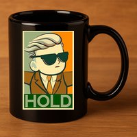 Hold Crypto Currency Cartoon 11oz C Handle Ceramic Mug