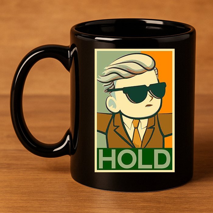 Hold Crypto Currency Cartoon 11oz C Handle Ceramic Mug