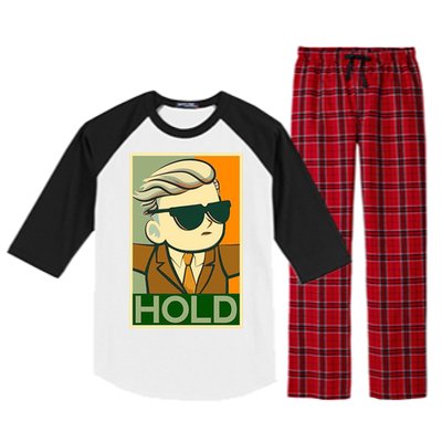 Hold Crypto Currency Cartoon Raglan Sleeve Pajama Set