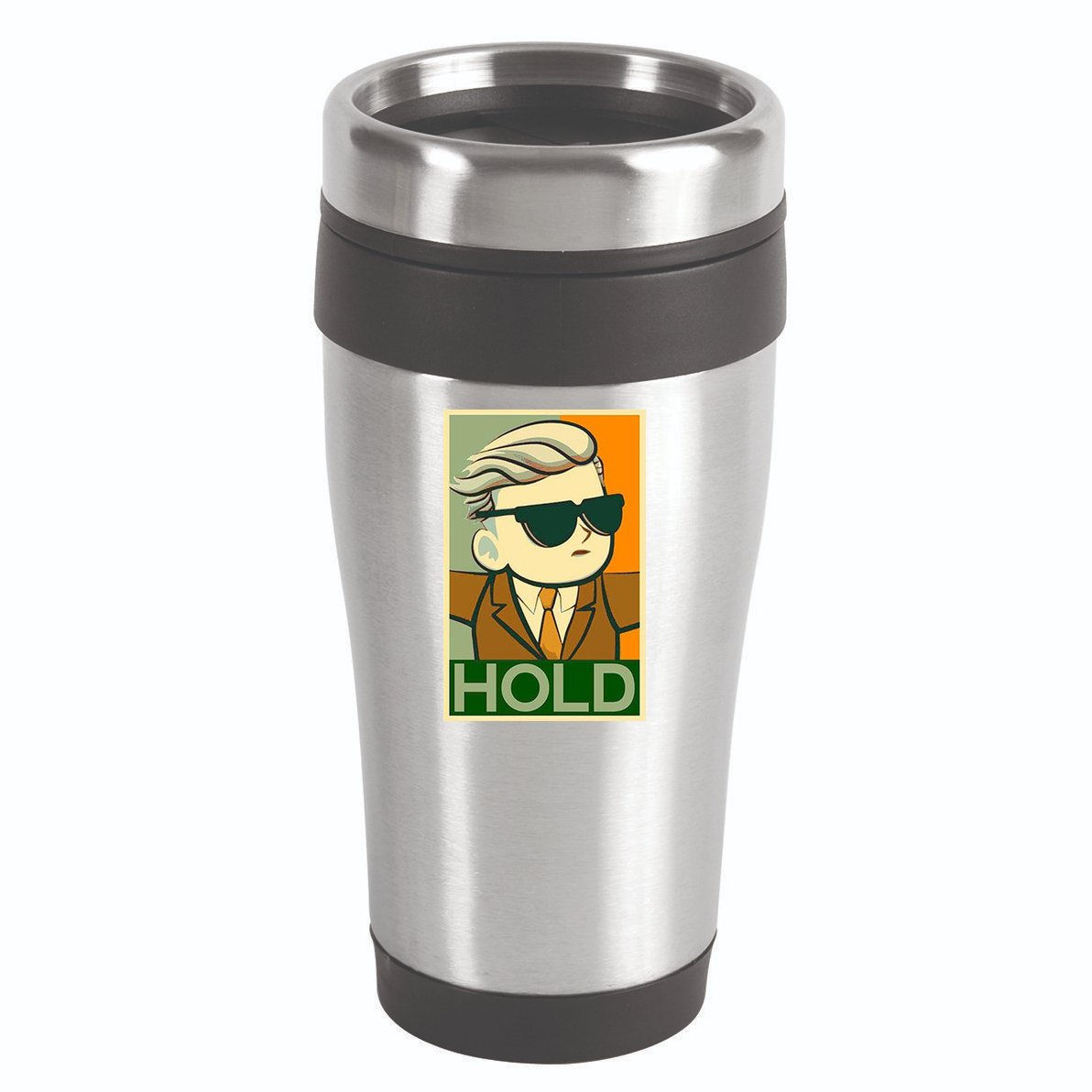 Hold Crypto Currency Cartoon 16oz Travel Tumbler