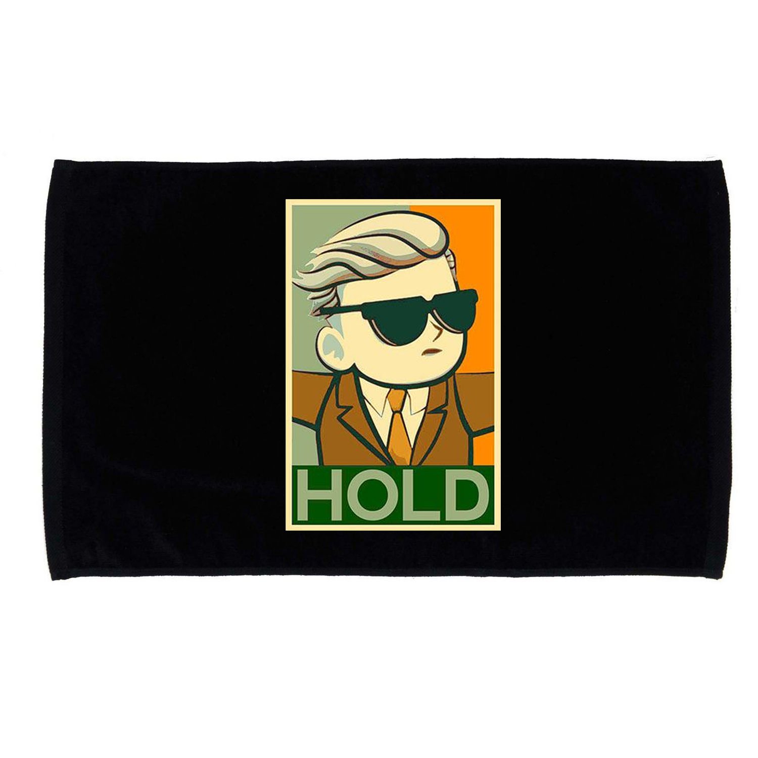 Hold Crypto Currency Cartoon Microfiber Hand Towel