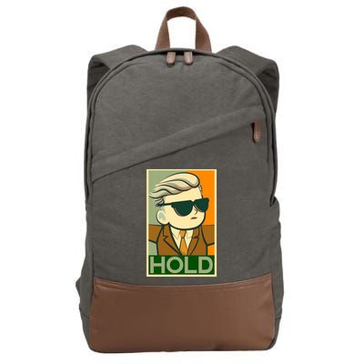 Hold Crypto Currency Cartoon Cotton Canvas Backpack