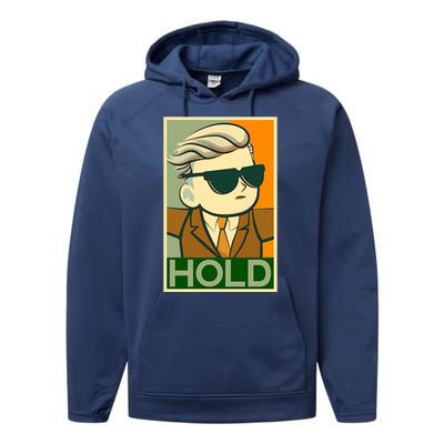 Hold Crypto Currency Cartoon Performance Fleece Hoodie