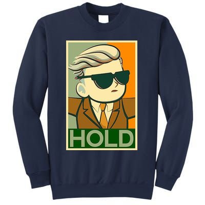 Hold Crypto Currency Cartoon Sweatshirt