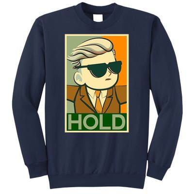 Hold Crypto Currency Cartoon Sweatshirt